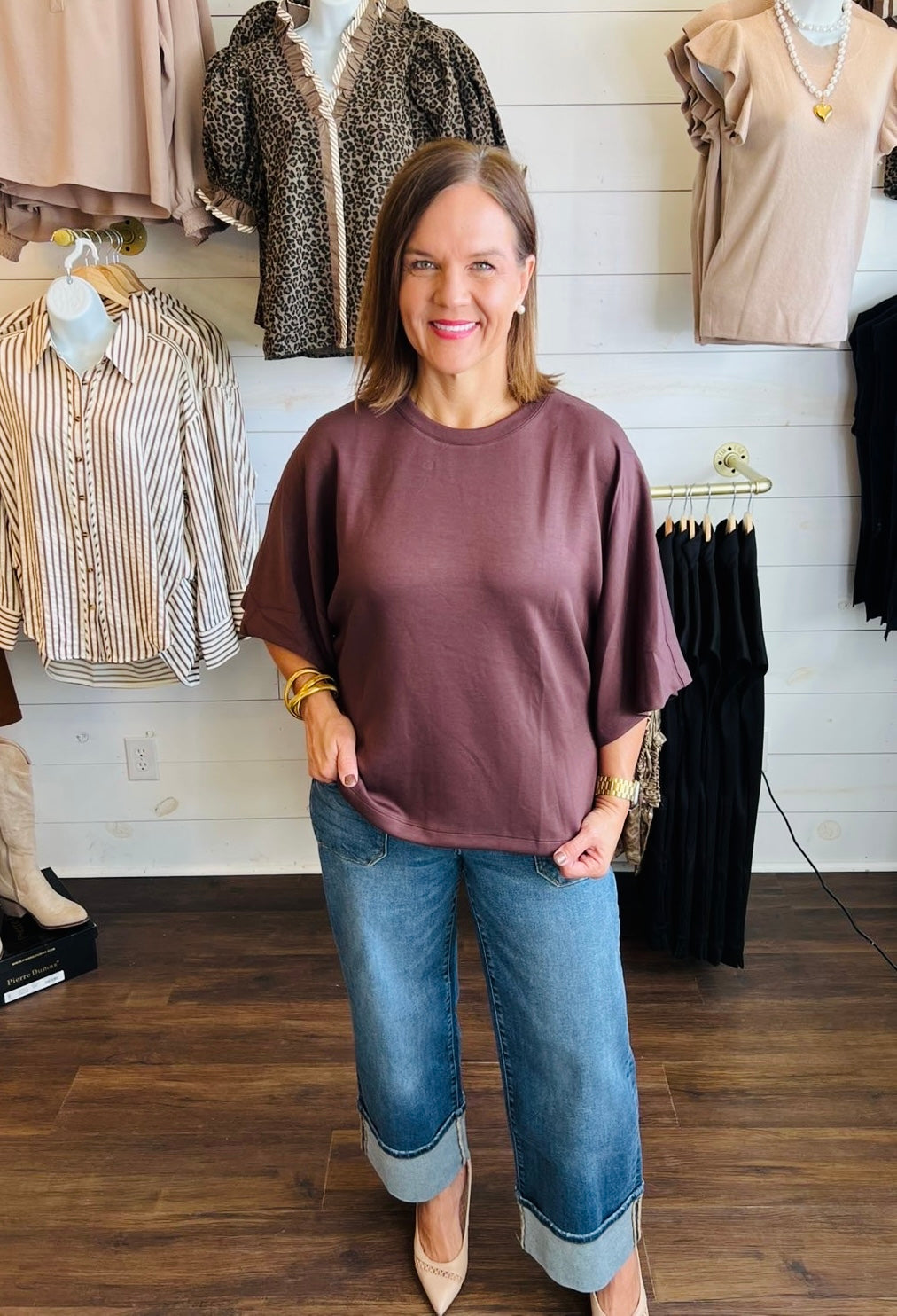 Chocolate Basic Tee Top