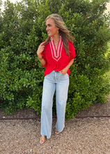 Load image into Gallery viewer, Amber Red Gingham Top
