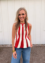Load image into Gallery viewer, Jen Red Stripe Top
