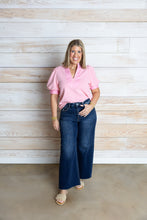 Load image into Gallery viewer, Pink &amp; Cream Stripe Top
