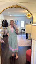 Load image into Gallery viewer, Green &amp; Pink Garden Dress

