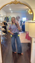 Load image into Gallery viewer, Janice Teal &amp; Pink Top
