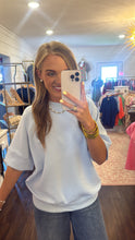 Load image into Gallery viewer, Allie Gathered Baby Blue Top

