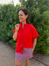 Load image into Gallery viewer, Linda Red Relaxed Top
