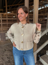 Load image into Gallery viewer, Coco Gold Button Down Vest Top
