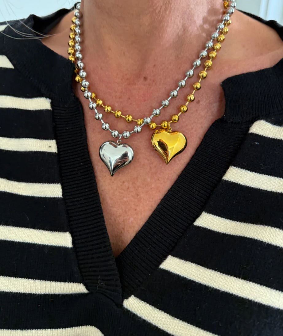 Silver Small Bubble Heart