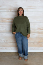 Load image into Gallery viewer, Olive Solid Flare Sweater
