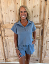Load image into Gallery viewer, Dusty Blue Scalloped Set
