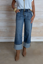 Load image into Gallery viewer, Dark Denim Cuff Kancan Jean

