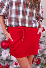 Load image into Gallery viewer, Velvet Hour Red Skort
