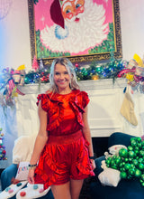 Load image into Gallery viewer, Red Ruffle Romper
