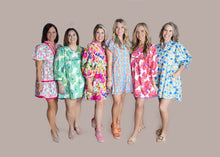 Load image into Gallery viewer, Blue Hibiscus Floral Dress
