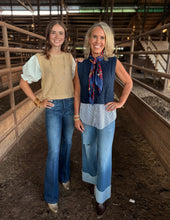 Load image into Gallery viewer, Navy Knit Stripe Top
