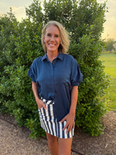 Load image into Gallery viewer, Linda Navy Relaxed Top
