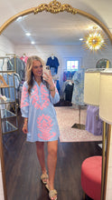 Load image into Gallery viewer, Blue Pearl Design Dress
