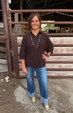 Load image into Gallery viewer, Sloan Chocolate Oversized Top
