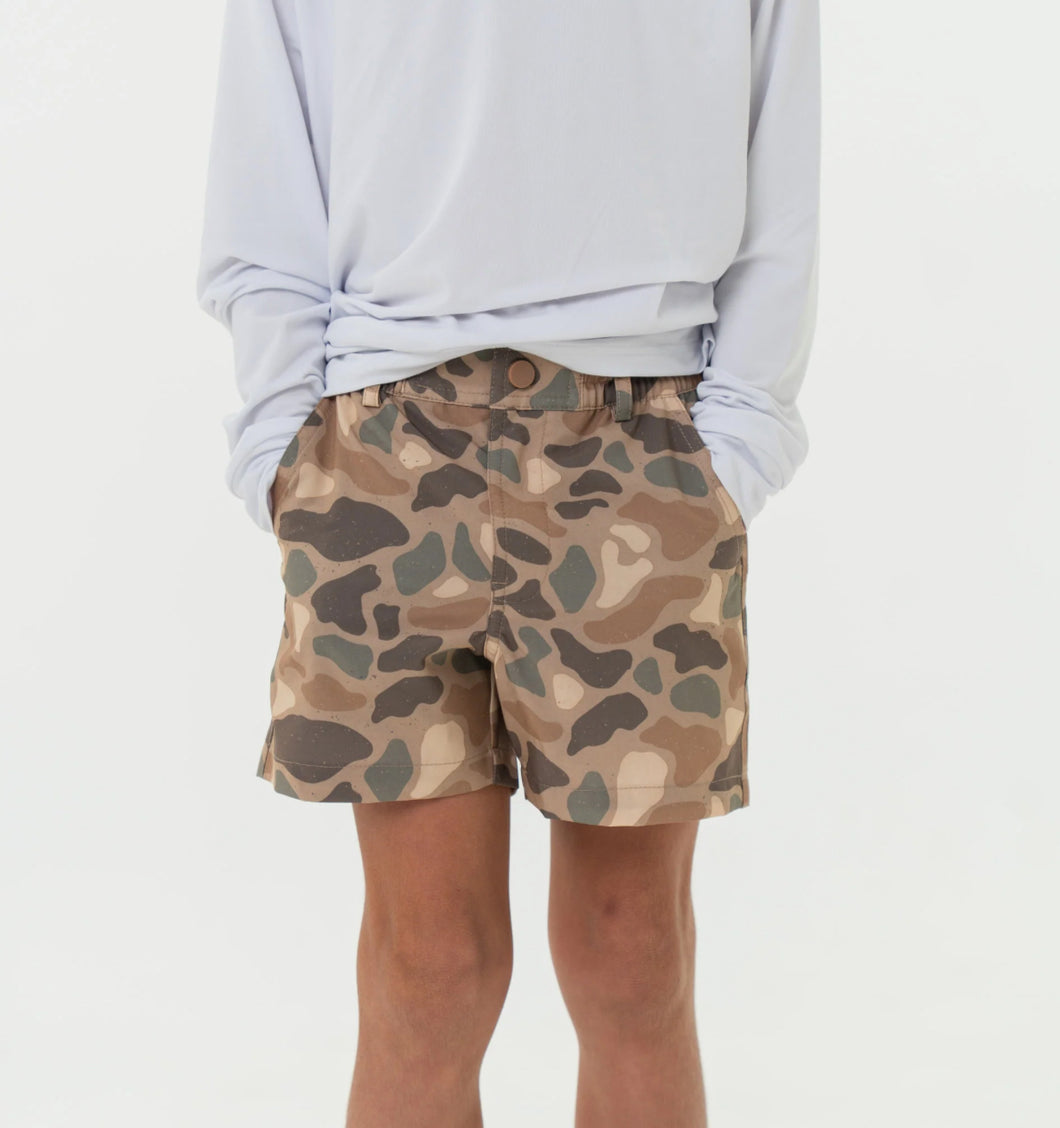 Everyday Youth Pintail Camo-Brown Pocket Short