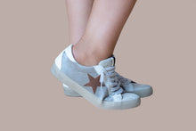Load image into Gallery viewer, Paula Taupe Denim Shu Shop Sneaker
