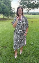 Load image into Gallery viewer, Cheetah V Collared Neck Dress
