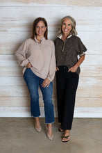 Load image into Gallery viewer, Light Taupe Long Sleeve Ruffle Top
