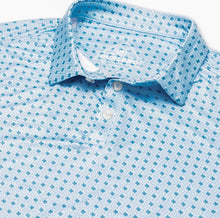 Load image into Gallery viewer, Performance Texas Light Blue Polo
