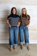 Load image into Gallery viewer, Navy Stripe Vest Top
