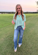 Load image into Gallery viewer, Green Ribbed Top
