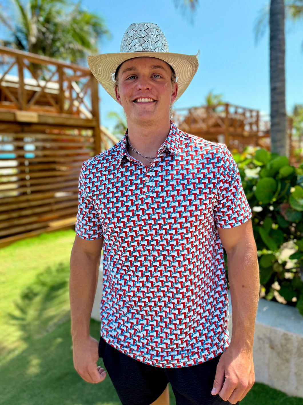 Performance Texas Flag Polo