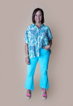 Load image into Gallery viewer, Teal Design Summer Top

