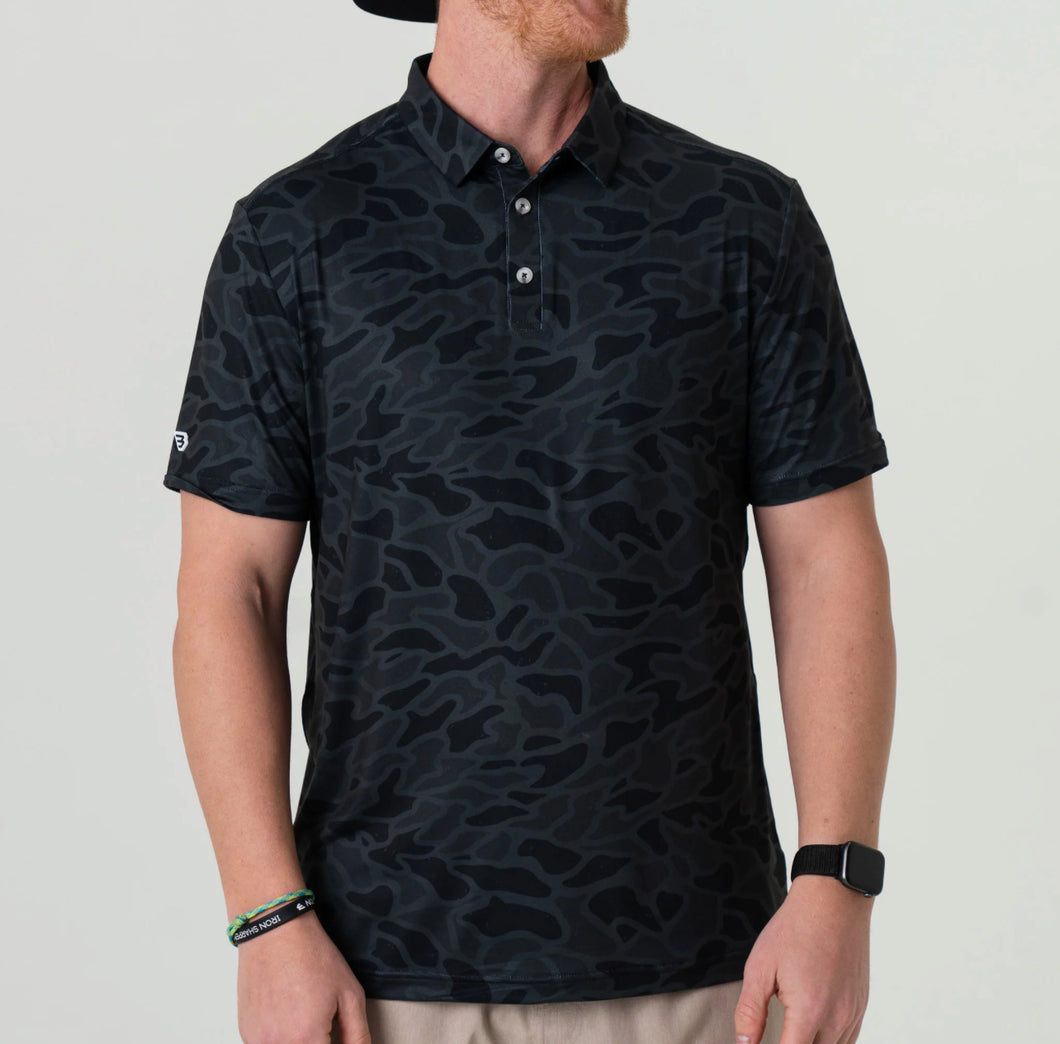 Performance Black Camo Polo