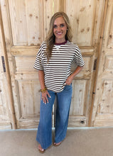 Load image into Gallery viewer, Cassie Chocolate Stripe Top

