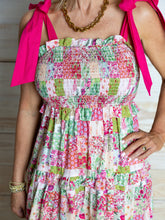 Load image into Gallery viewer, Cactus Multicolor Patch Dress
