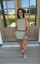 Load image into Gallery viewer, Liv Olive Striped Skirt Set
