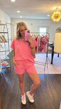 Load image into Gallery viewer, Queen of Hearts Pink Short Set
