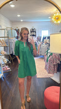 Load image into Gallery viewer, Kelly Green Stitched Dress
