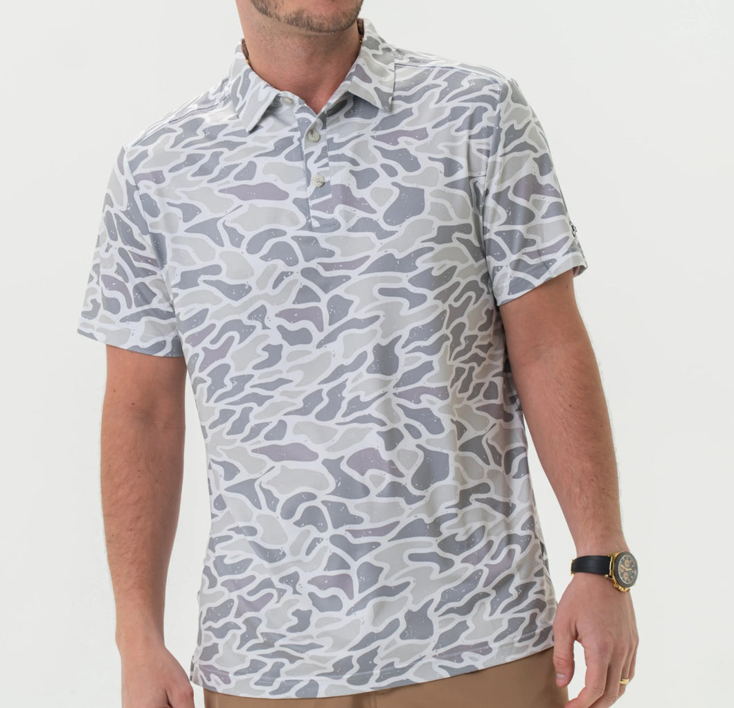 Performance White Camo Polo