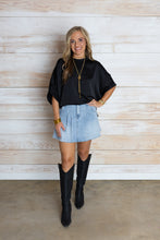 Load image into Gallery viewer, Black Silk Flow Top
