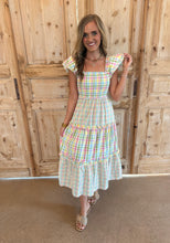 Load image into Gallery viewer, Pastel Plaid Maxi Dress
