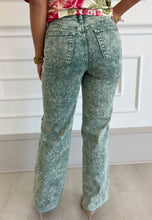 Load image into Gallery viewer, Sea Green Judy Blue Raw Hem Jean
