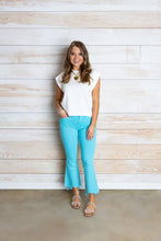 Load image into Gallery viewer, Mia White Tank Ridged Top
