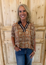 Load image into Gallery viewer, Amber Navy Design Top
