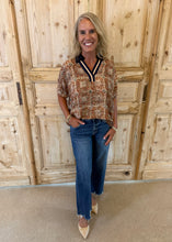 Load image into Gallery viewer, Amber Navy Design Top
