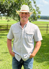 Load image into Gallery viewer, Charcoal Pearl Snap Western Pocket Cowboy Fit

