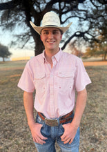 Load image into Gallery viewer, The Ranch Peach Rows Pearl Snap Shirt
