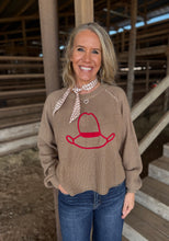 Load image into Gallery viewer, Hats Off Knit Taupe Sweater Top
