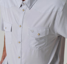 Load image into Gallery viewer, Performance Light Grey Western Shirt
