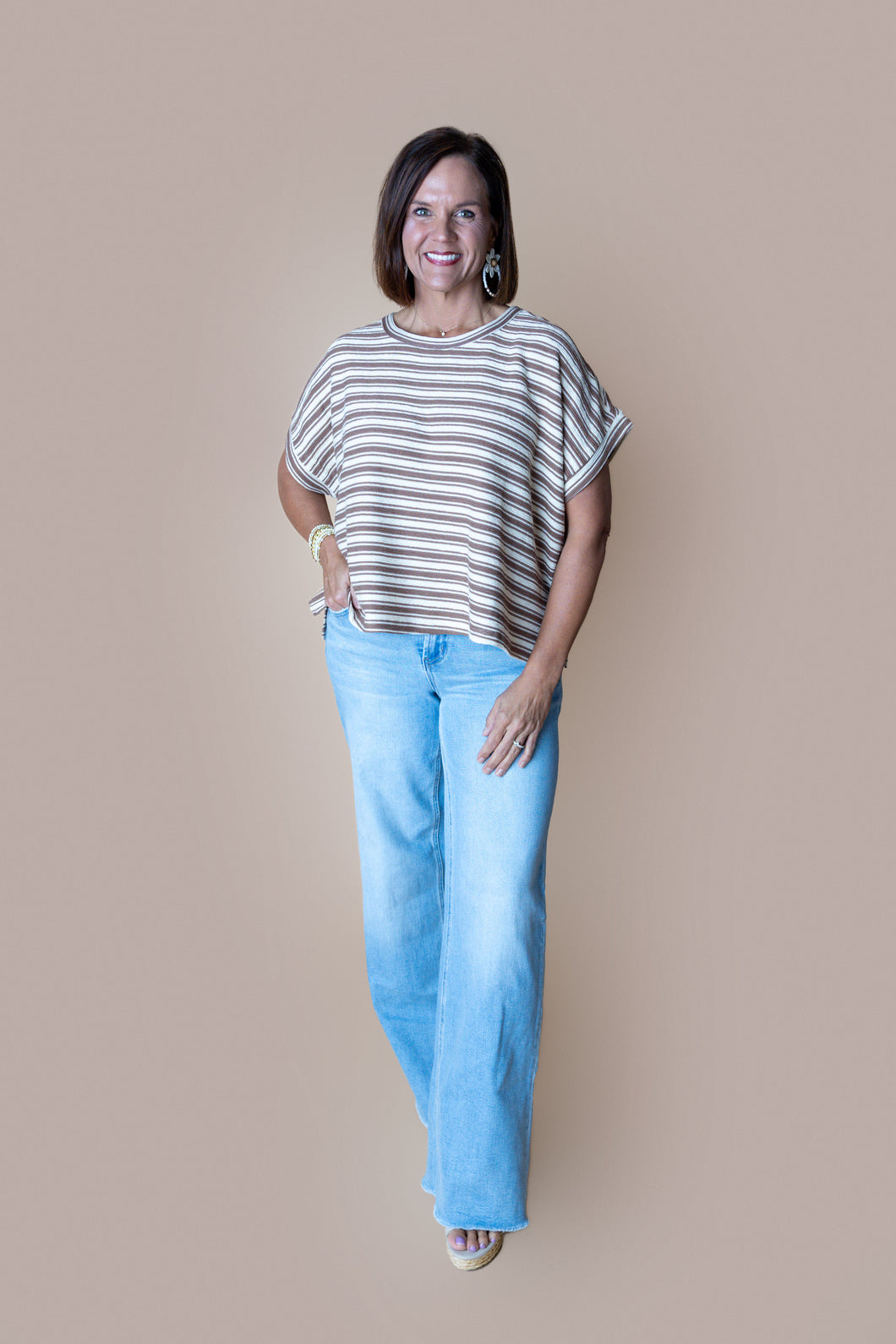Coco & Cream Relaxed Stripe Top