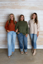 Load image into Gallery viewer, Tan Solid Flare Sweater
