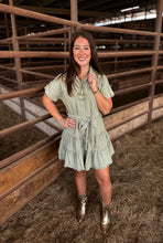 Load image into Gallery viewer, Olive Bow Tie Dress
