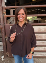 Load image into Gallery viewer, Sloan Chocolate Oversized Top
